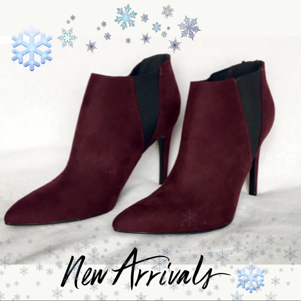 ❤️H&M Burgundy Booties 4” heel